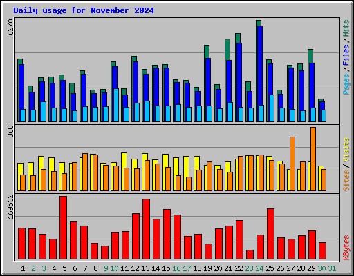 Daily usage for November 2024