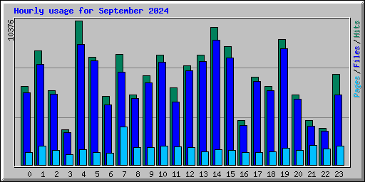 Hourly usage for September 2024