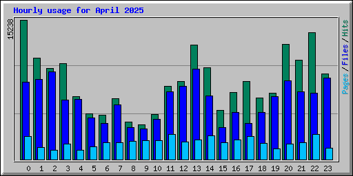 Hourly usage for April 2025