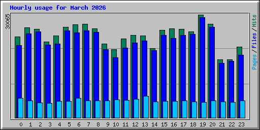 Hourly usage for March 2026