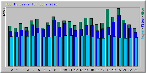 Hourly usage for June 2026