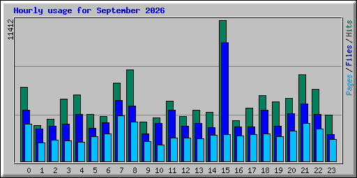 Hourly usage for September 2026